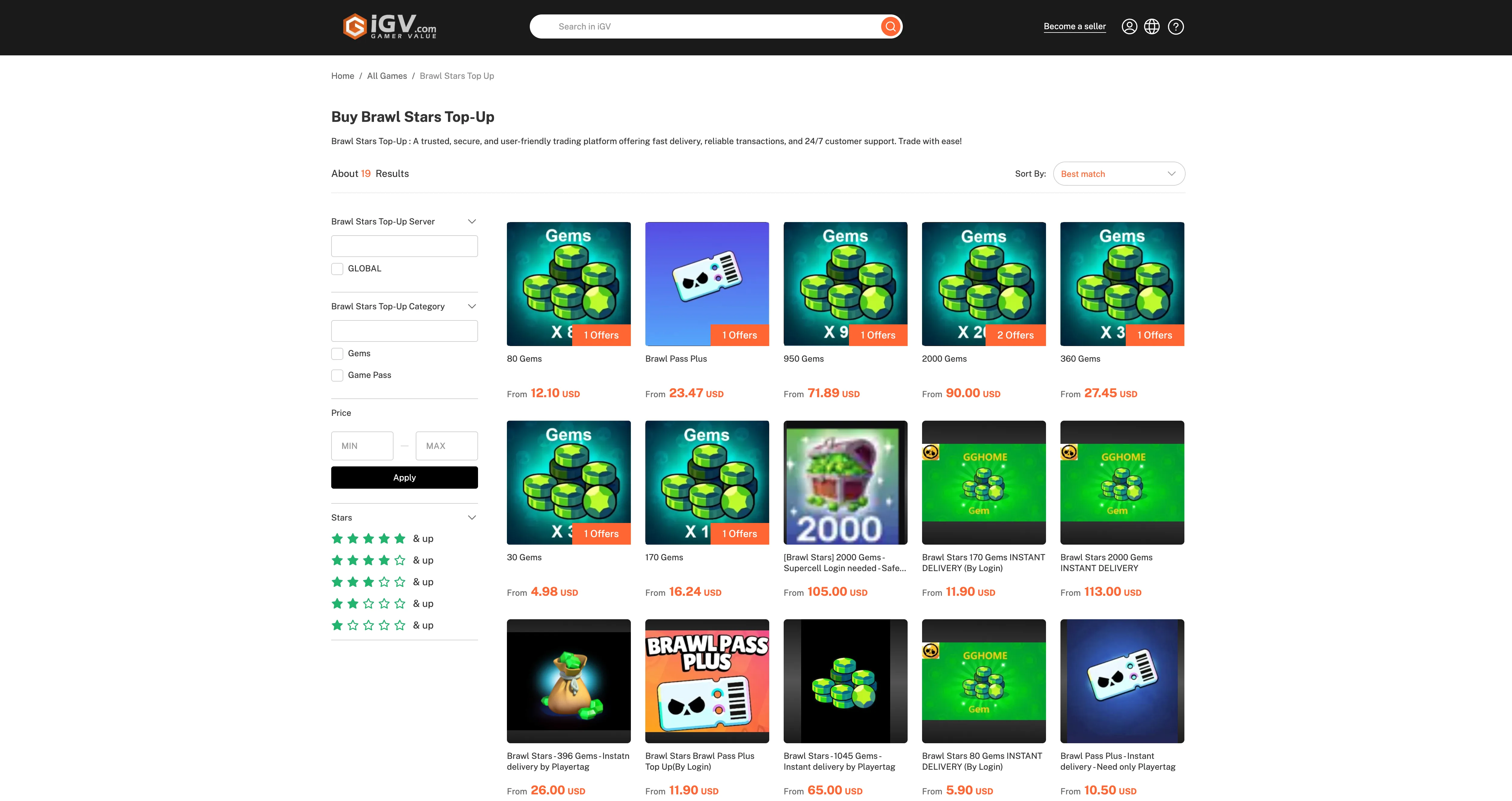 IGV brawl stars gems
